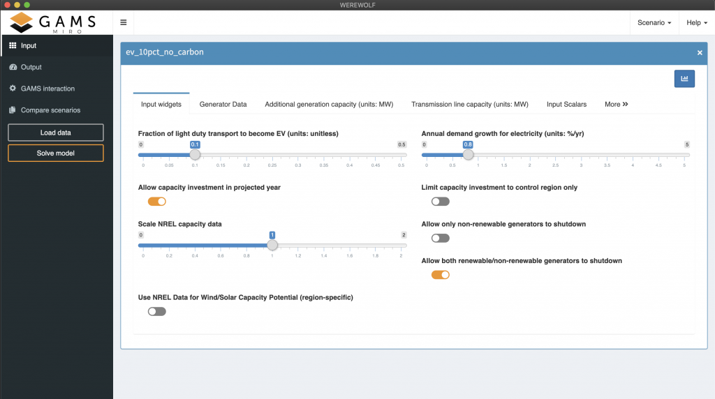 Constraint setting screenshot
